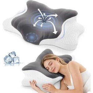 Cervical Neck Pillow for Pain Relief - Cooling Ergonomic Neck Support Pillow NEW